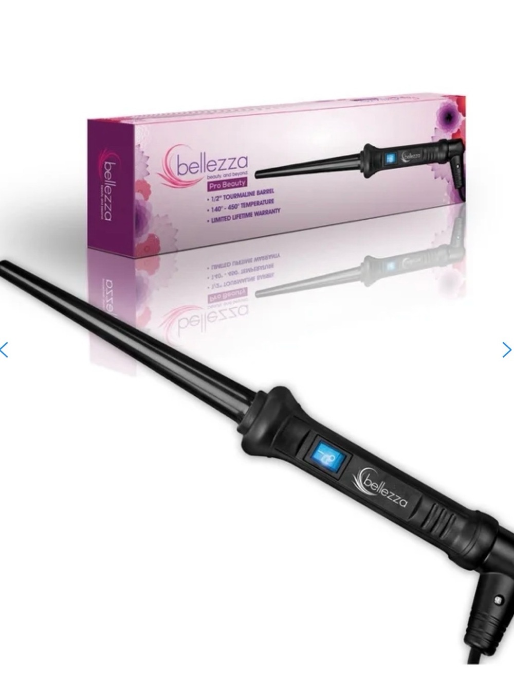Bellezza Graduated Curling Wand w/ Hot Glove